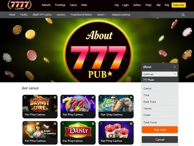 Welcome to 777 Pub Login, the premier online gambling platform where players can access slots, poker, and blackjack. Discover game guides, promotions, and expert insights at 777publogin.com.
